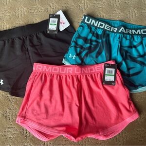 UA Youth Lg Girls' Shorts - 3 pair